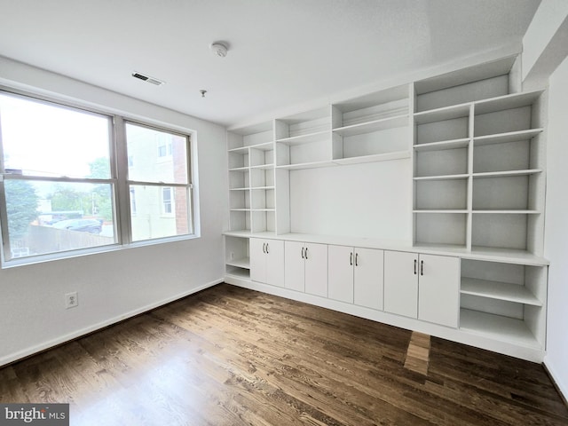 interior space featuring dark hardwood / wood-style flooring