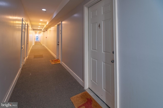 423 18th St NE Unit 4, Washington, DC 20002 - hallway with carpet, recessed lighting, and baseboards