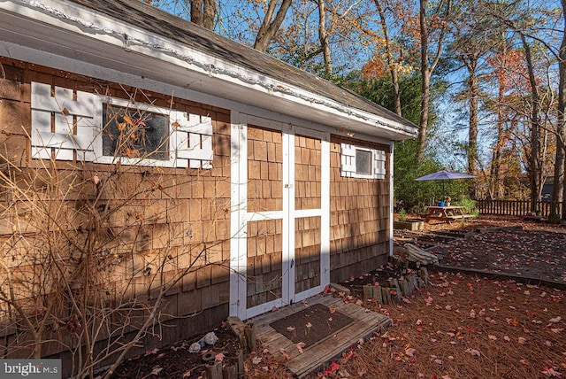 view of outbuilding