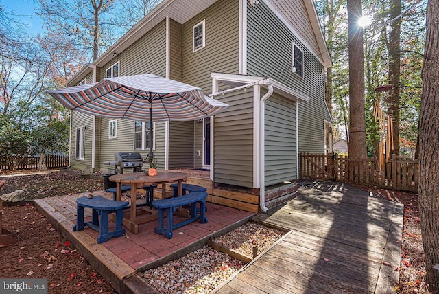 back of property with a patio area