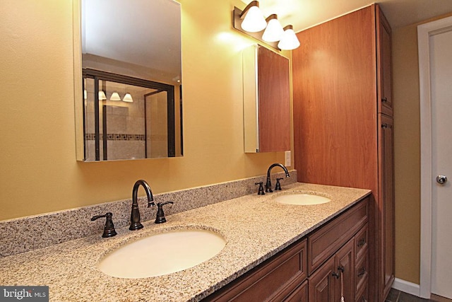 bathroom with vanity