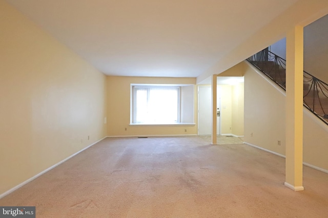 interior space with light colored carpet