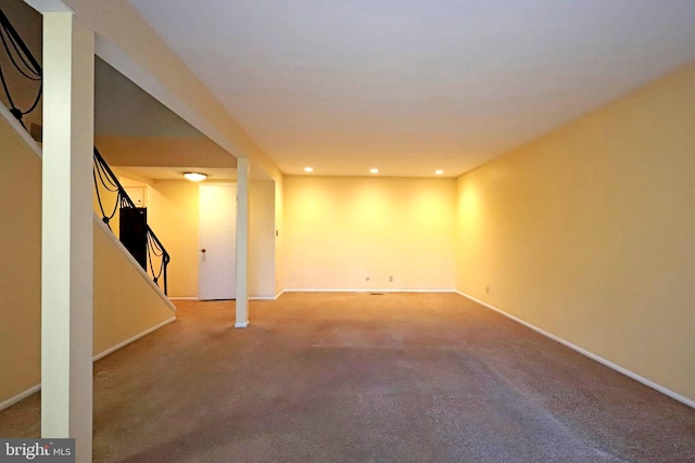 interior space featuring carpet floors