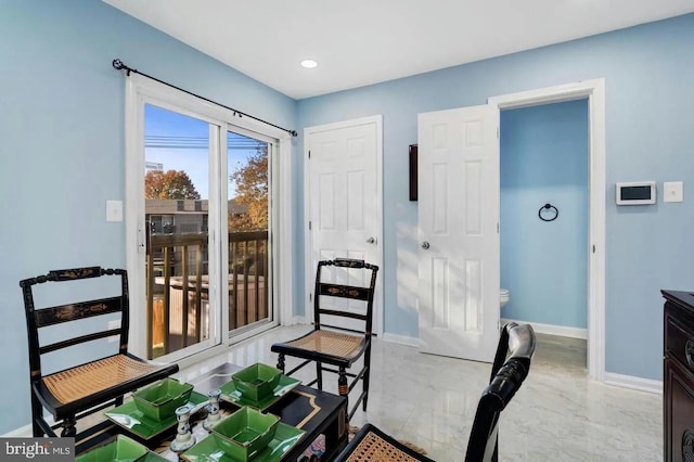 2396 Elvans Rd SE, Washington, DC 20020 - dining space with baseboards and recessed lighting