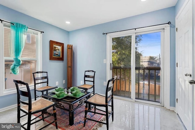 view of dining room