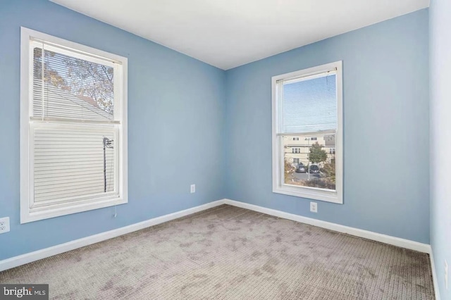 view of carpeted empty room