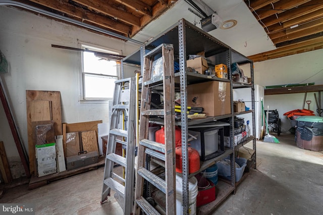 view of storage room