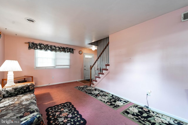 view of carpeted living room