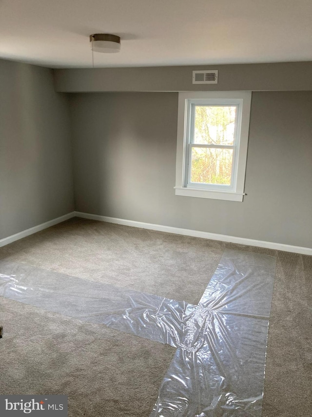 view of carpeted empty room