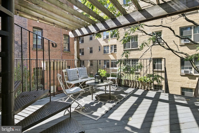 view of patio / terrace with a pergola