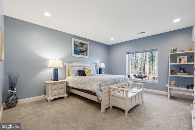 view of carpeted bedroom