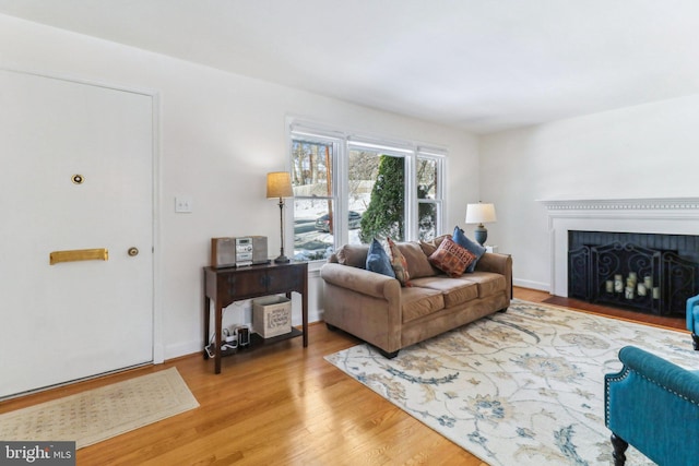 living room featuring hardwood / wood-style floors