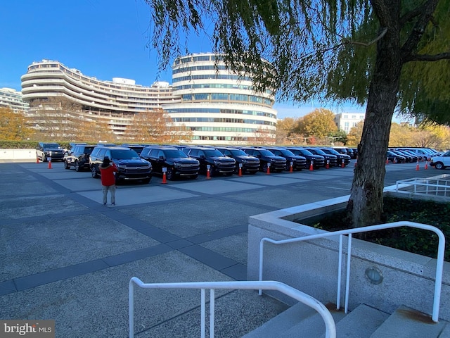 view of parking / parking lot