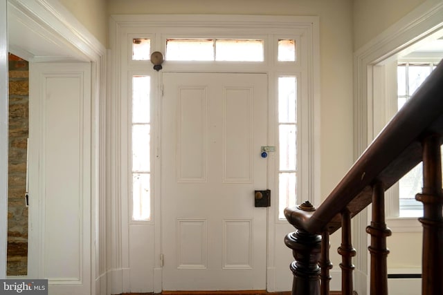 foyer with plenty of natural light