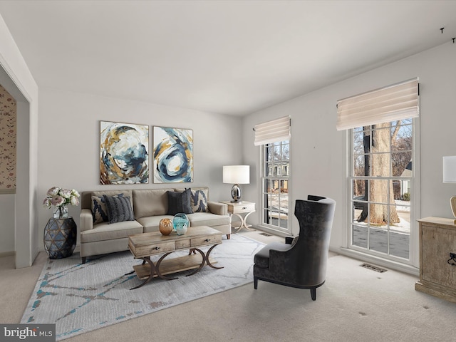 view of carpeted living room