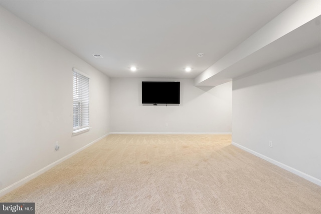 143 Knobby Hook, Hanover, PA 17331 - below grade area with light carpet, baseboards, and recessed lighting