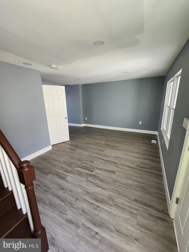 empty room featuring hardwood / wood-style floors