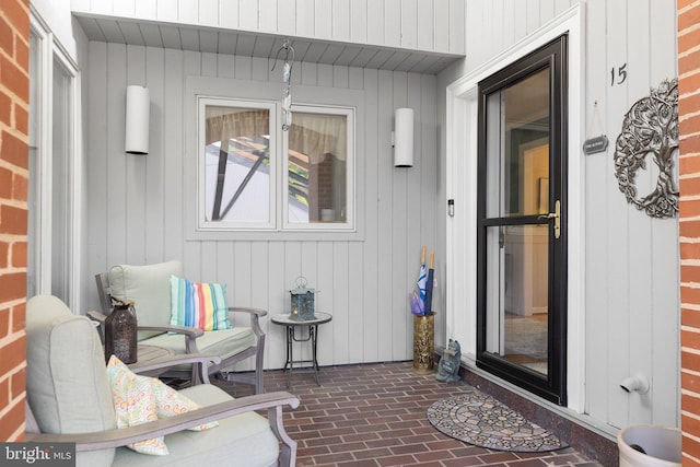 doorway to property featuring a patio