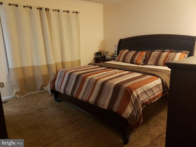 bedroom with carpet floors