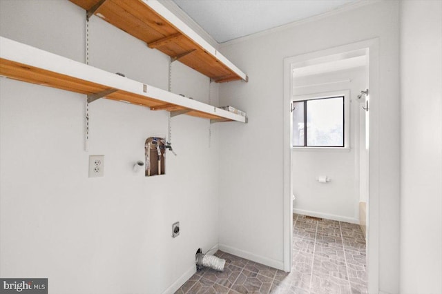 laundry room with electric dryer hookup