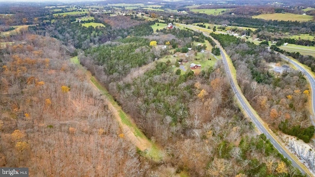 drone / aerial view with a rural view