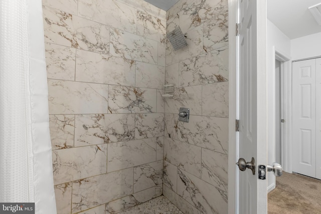 bathroom featuring walk in shower