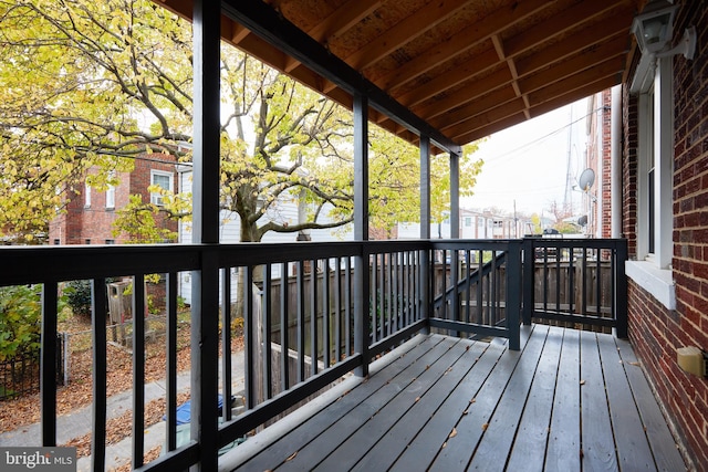 view of wooden terrace