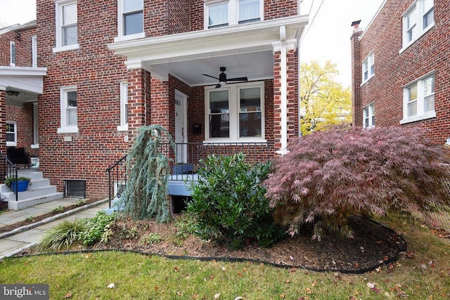 526 Powhatan Pl NW, Washington, DC 20011 - view of exterior entry with brick siding and ceiling fan