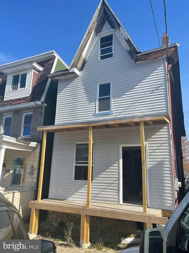 21 S Locust St, Mount Carmel, PA 17851 - view of side of home with a chimney
