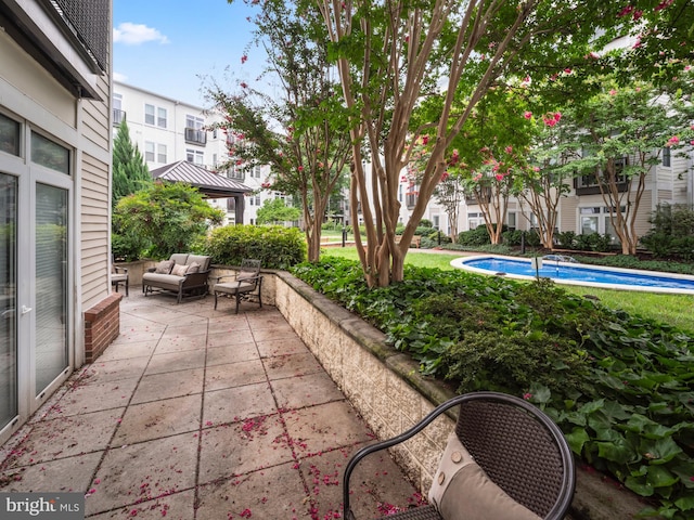 view of patio featuring outdoor lounge area