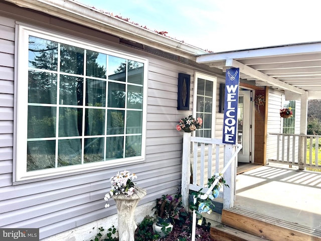 exterior space featuring a porch