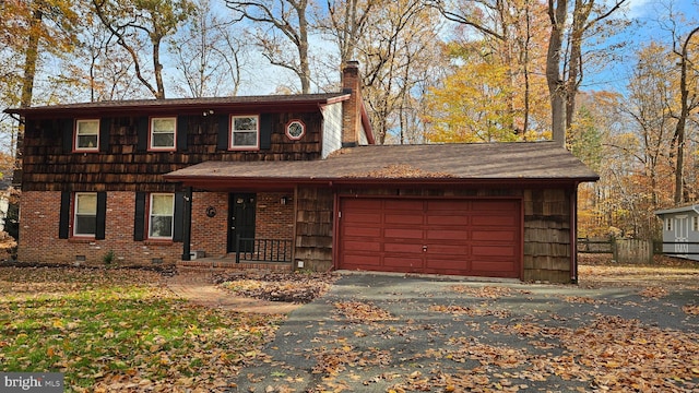 view of property featuring a garage