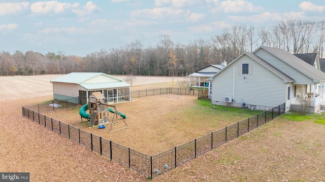 exterior space with a playground