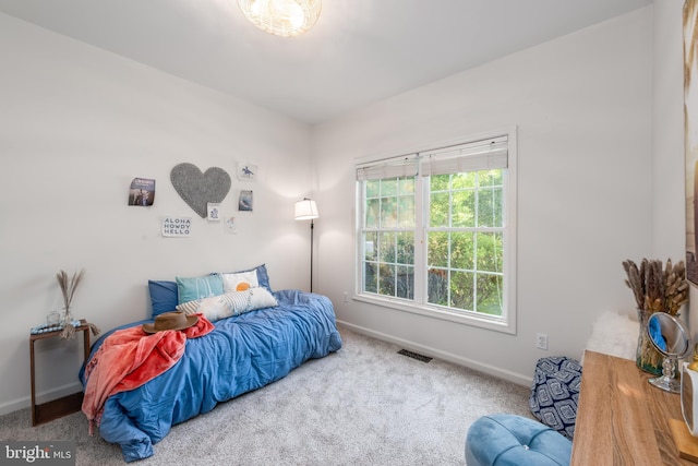 bedroom with carpet flooring