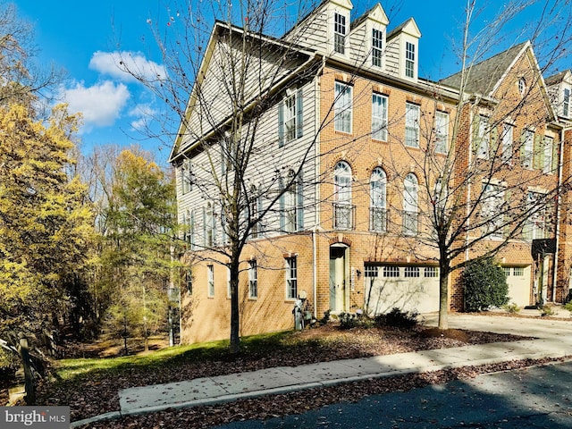 view of property with a garage