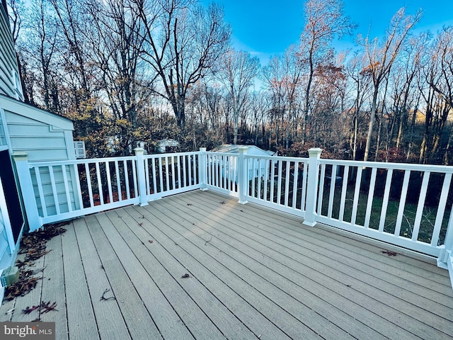 view of wooden deck