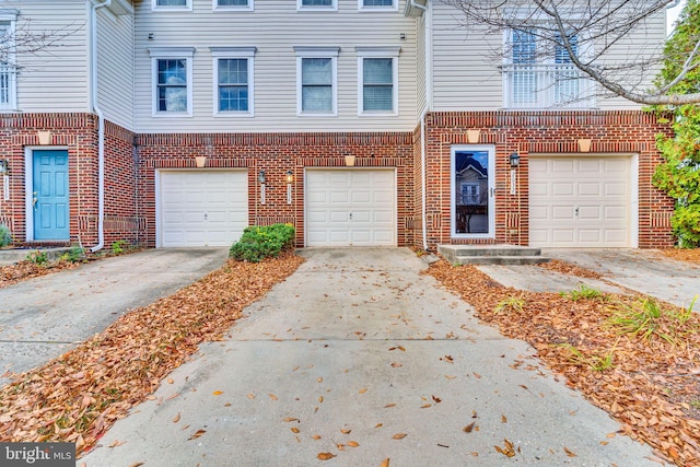 view of property with a garage