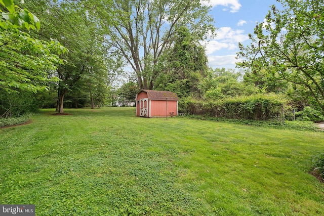 1411 W St, Annapolis, MD 21401 - view of green lawn with a storage shed and an outdoor structure