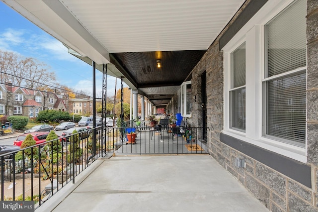 view of patio / terrace featuring covered porch