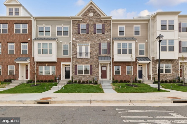 view of property with a front yard