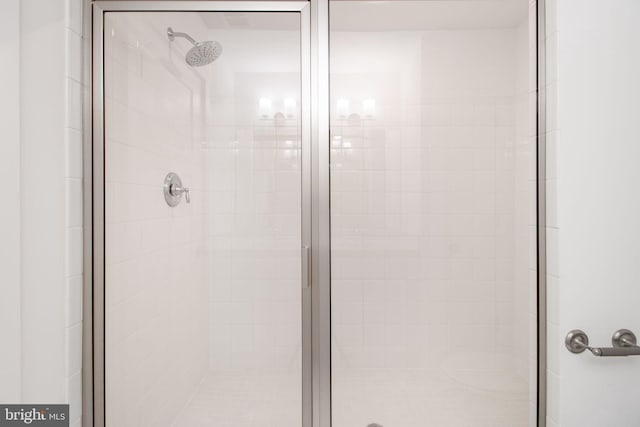 bathroom featuring walk in shower