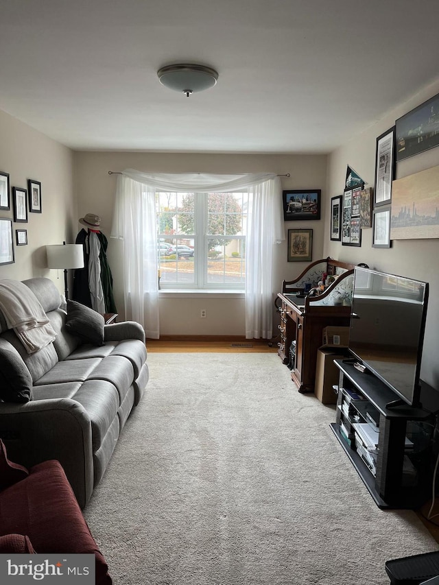 view of carpeted living room