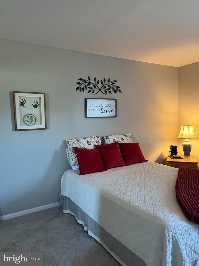 view of carpeted bedroom