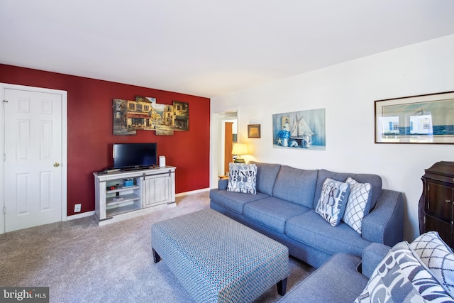 view of carpeted living room