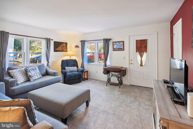 view of carpeted living room