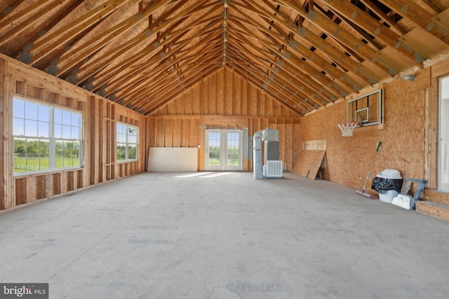 interior space with lofted ceiling