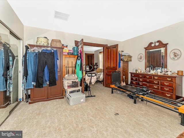 view of carpeted bedroom