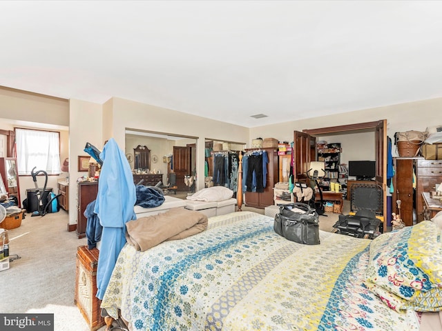 view of carpeted bedroom