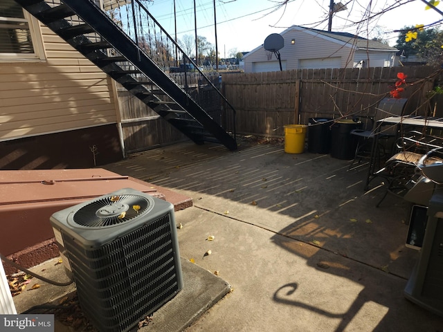 view of patio featuring central AC