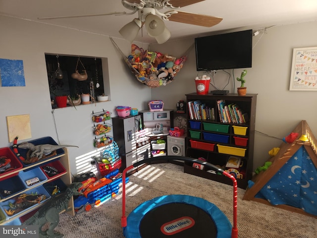 playroom featuring carpet floors